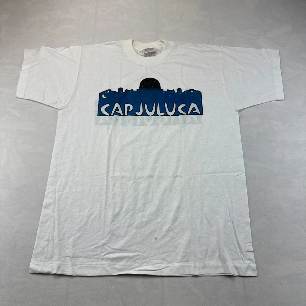 Penny T-Shirt Mens Size 44 White Cap Juluca Luxury Graphic Short Sleeve Crewneck